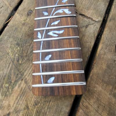 Fatboy tree of life Canadian Maple on rosewood T guitar neck stainless steel frets bone nut image 10