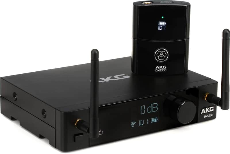 AKG Pro Audio DMS300 Digital Wireless Handheld Microphone System with SR300 Stationary Receiver and PT300 Beltpack Trasmitter image 1