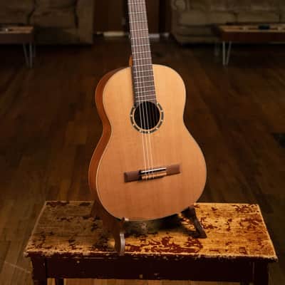 Ortega R131 Family Series Pro Solid Cedar Top Mahogany Neck Nylon 6-String Classical Acoustic Guitar w/Gig Bag image 13