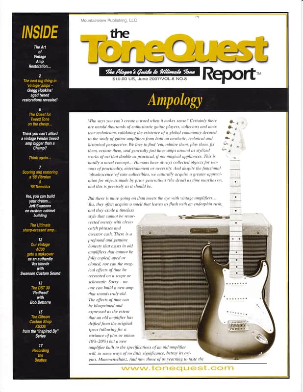 ToneQuest Report magazine, June 2007/Vol.8 No.8 2007, Ampology. image 1