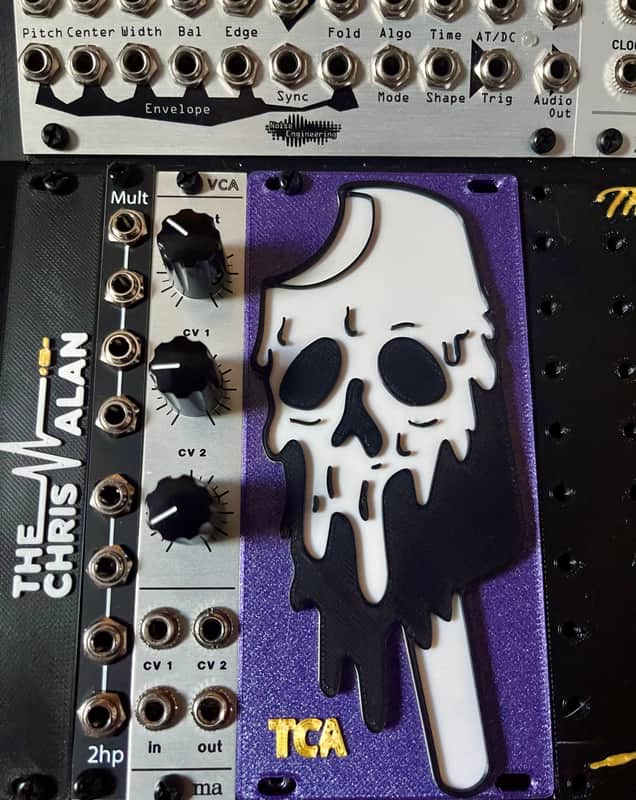 12HP Art Skull Popsicle Eurorack 3D Blank Plate Modular Synth image 1