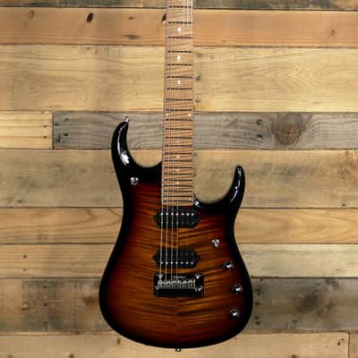 Music Man JP15 7-String Electric Guitar Tiger Eye w/ Case image 4