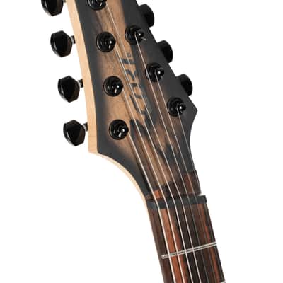 Cort KX507MS-NBB KX Series Pale Moon Ebony Top Mahogany Body Maple & Purple Heart 5-Ply Laminated Neck 7-String Multiscale Electric Guitar image 11