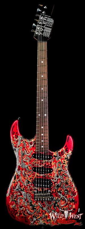 James Tyler USA Studio Elite HD HSS Slanted Rear Rout Brazilian Rosewood Fingerboard Midboost Preamp Burning Water 2K image 1