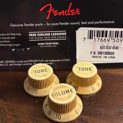 Fender Stratocaster Custom Relic / Aged 3-Piece Knob Set (3-Spoke) image 2