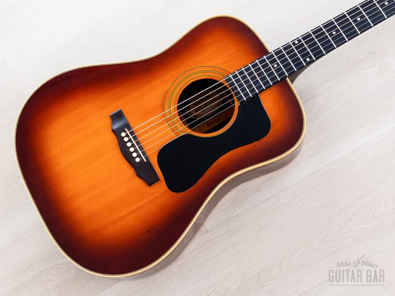 1976 Guild D-50 Bluegrass Special Vintage Dreadnought Acoustic Guitar Sunburst w/ Case, USA Westerly - Excellent