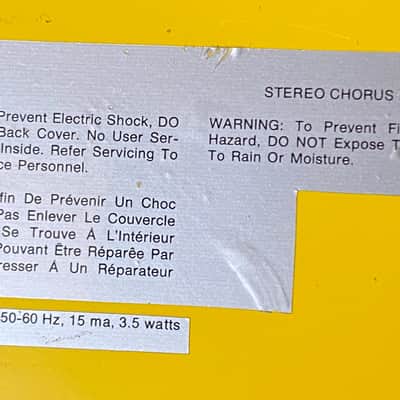 MXR Stereo Chorus 1979 - Yellow Large Metal Box 220Volts image 5