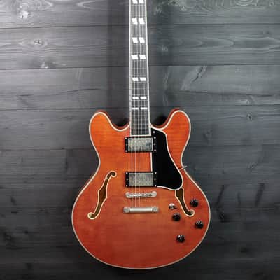 Eastman T59/TV-AMB Amber Semi-Hollowbody Electric Guitar image 2