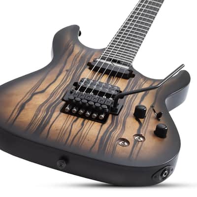 Schecter C-1 FR-S Pale Moon Natural Satin with Black Burst image 2