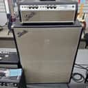Fender Bassman "Drip Edge" 2-Channel 50-Watt 2x15" Piggyback Guitar Amp 1968 - 1969 - Silverface