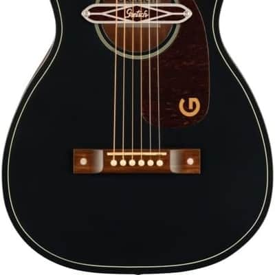 Gretsch Jim Dandy Deltoluxe Parlor 6-String Right-Handed Acoustic Guitar with C-Shape Neck and Select Lightweight Laminate Tonewoods X-Braced Body (Black Top) image 2