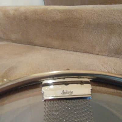 Ludwig Vintage 1966 gold sparkle Jazz Festival snare drum exceptional! image 15