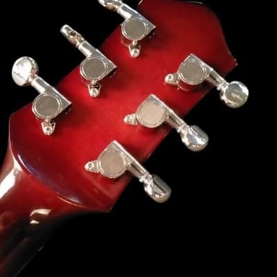 Luthier made semihollow guitar 2026 - Red cherry sunburst image 20