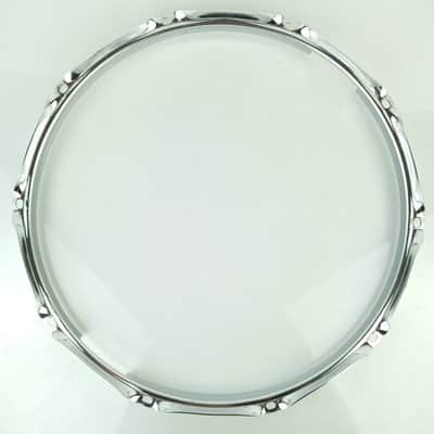 Ludwig 14"10Lug Super-Sensitive Snare Drum Resonant Rim/Hoop Vintage Chrome1.6mm image 9