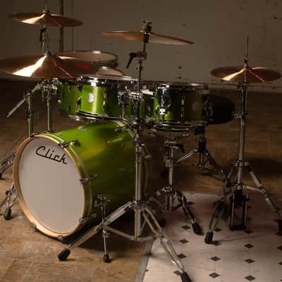 Click Icon - 6pc Maple Drum Set Shell Pack Lemon-Lime Misty Sparkle Wrap image 2
