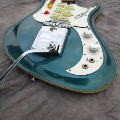 Teisco Spectrum 5 Japan Original 1967 Lake Placid Blue Van Halen image 15
