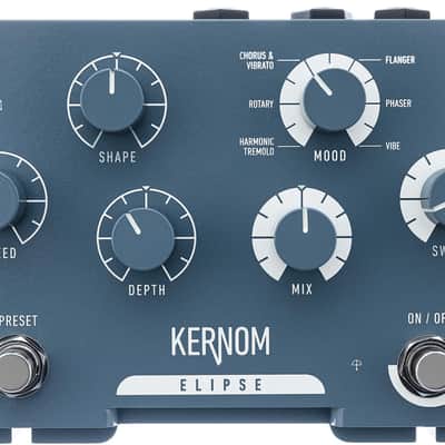 Kernom ELIPSE Modulation Effects Pedal, Morph Between Chorus, Tremolo, Flanger, Phaser & More, Multi-Mode Analog with Digital Control, MIDI Compatible, Expression, 128 Presets image 1