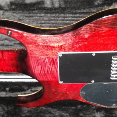 Charbonneau Scimtar-75 Deluxe Custom 7 string Red- Blackburst/Tru-Oil Hardshell Case Included image 10
