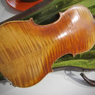 Conservatory Violin Guarnerius Copy 4/4 German Circa-1920s-1940s-Reddish Brown Varnish image 9