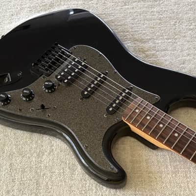 2015 Squier Bullet Stratocaster HSS w Tremolo Limited-Edition Electric Guitar Black Metallic image 5
