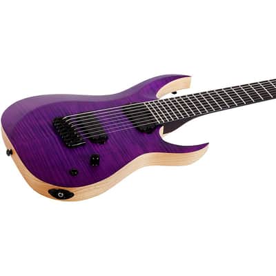 Schecter Guitar Research John Browne Tao-8 Electric Guitar Regular Satin Trans Purple image 6
