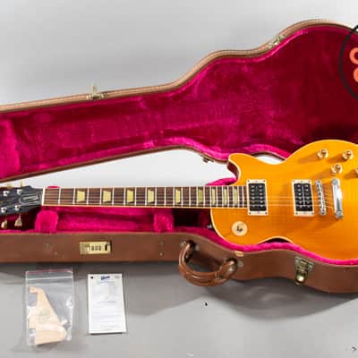 1999 Gibson Les Paul Classic Plus – Trans Amber, Slim ’60s Neck, OHSC image 2