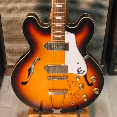 Epiphone Casino 2021 Vintage Sunburst signed by Carlos Raya image 5