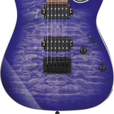 Ibanez RG421QM-CBB RG Electric Guitar 6-String - Cerulean Blue Burst image 17