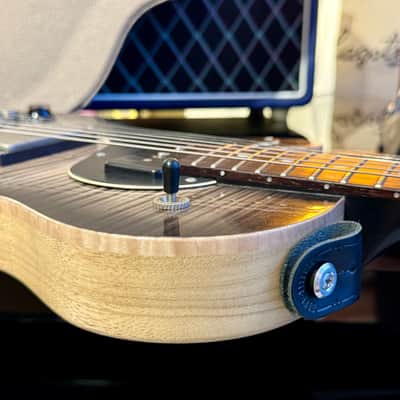 Nik Huber LEFT HANDED  KRAUSTER II “ Custom Shop” KORINA &  Super Flame Top  2016  Charcoal Black image 17