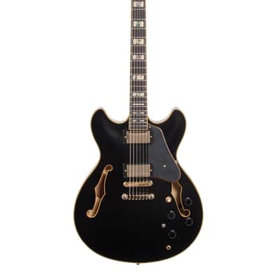 Ibanez John Scofield JSM20 Semihollow Guitar with Case Black Low Gloss image 2