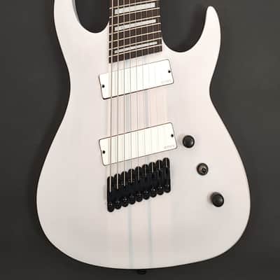 AGILE 9 String Fan Fret Electric Guitar Pendulum Pro 92528 EB EMG-X White Satin image 1