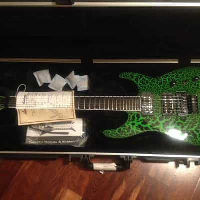 Jackson USA Custom Shop Limited Edition Soloist 2017 Black Green Crackle Hardshell Case Included image 5