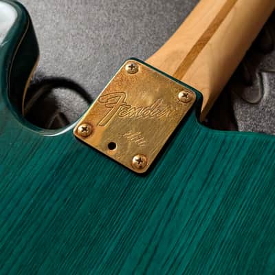 1983 Fender Telecaster Elite Gold Electric Guitar Trans Emerald Green Excellent Player! image 20