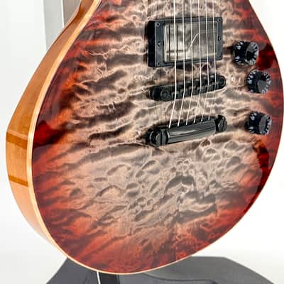 ESP ESP USA Custom Shop Eclipse with Fishman Fluence with Case - Quilted Blood Moon Serial#: U image 3
