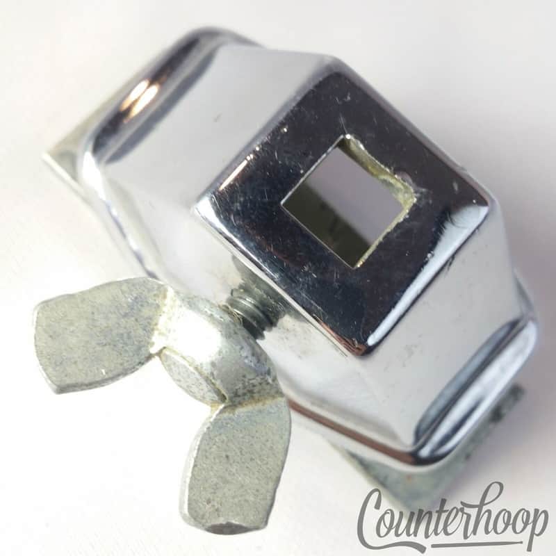 *Ludwig Bass Drum L-Spur Mount 3/8" Hole Vintage 70s Curved Square Rod Style USA image 1