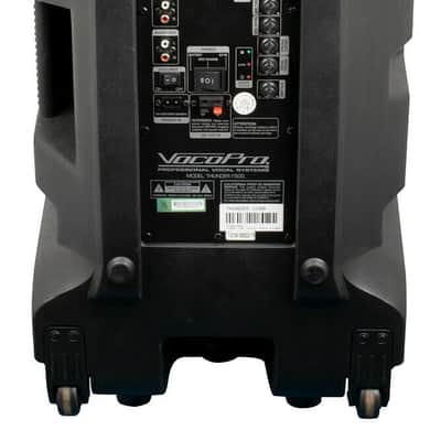 VocoPro SoundGlow-1500 15" Powered Speaker w/ RGB Derby Light & Lighted Stand image 6