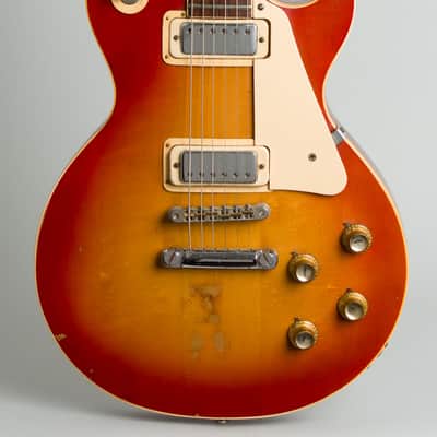 Gibson  Les Paul Deluxe Solid Body Electric Guitar,  c. 1973, black tolex hard shell case. image 3