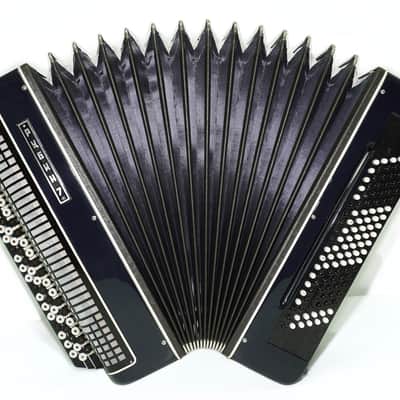 Converter Bayan Rubin 7 Free Bass and Stradella, 120 Bass Button Accordion, Vintage Russian Bayan Accordian with Straps and Case, 2717 image 3