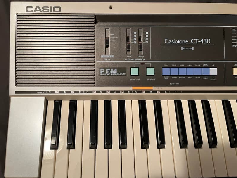 Casio Casiotone CT-430 - | Portable Keyboard Reverb 80's silver
