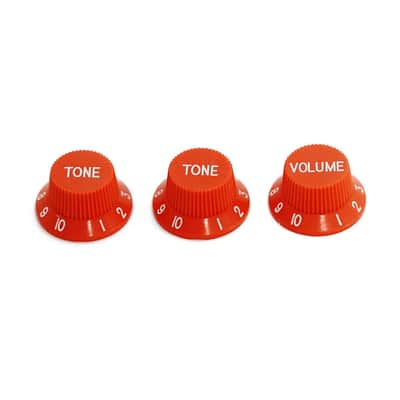 One Volume Two Tone 1V2T Switch Knobs, 3PCS Top Hat Bell Speed Potentiometer Control Knobs Arabic Numerals Scale with 6mm Dia. Shaft Pots for Electric Guitar Bass Replacement Part image 1