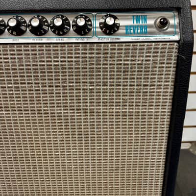 Fender 1975 Twin Reverb 2x12 Combo with Footswitch & Cover - Pre Owned *Pickup Only* image 5