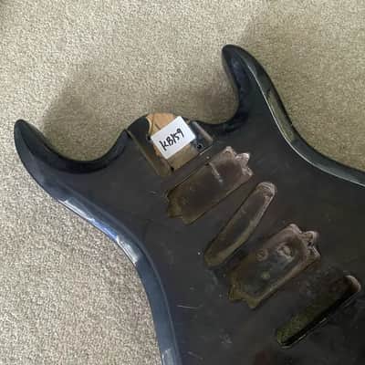 Black Basswood HSH 7 String Guitar Body image 10