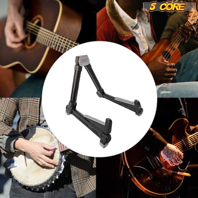 5 Core Guitar Stand Adjustable A Frame Shape w Rubber Pad Arms Supports Acoustic Electric Bass image 5