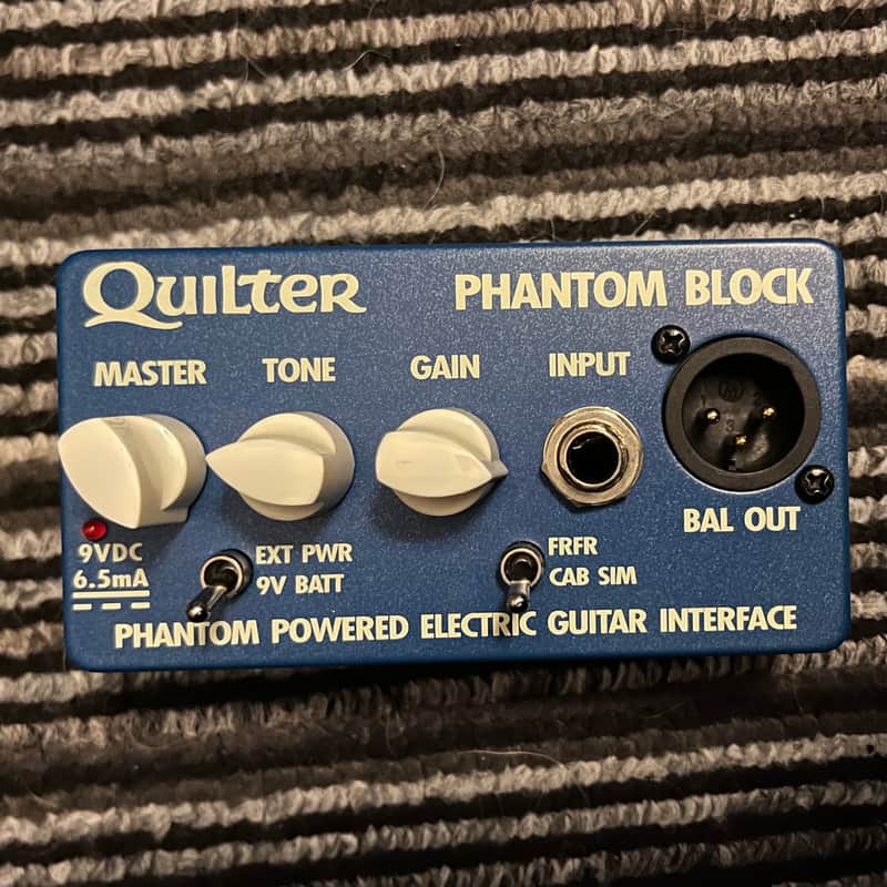 2010s Quilter Phantom Block Electric Guitar Interface Blue
