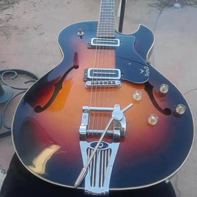1966 Guild T100 Semi-Hollow Guitar-Duesenberg B-7 Bigsby -McNelly Charlie Christian PUs-HSC- VIDEO image 9