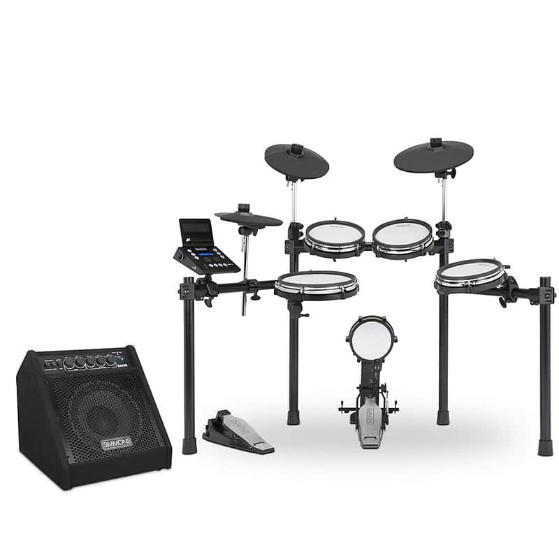 Simmons SD600 Electronic Drum Set with Mesh Heads, Bluetooth and DA50B Monitor image 1