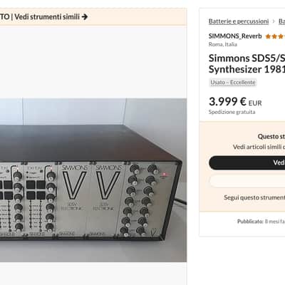Simmons SDS5/SDSV Modular Drum Synthesizer 1981 image 4