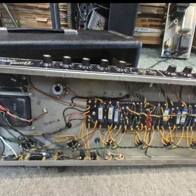 Fender Bandmaster 40-Watt 2-Channel 2x12" Piggyback Guitar Amp 1965 Black Panel image 12