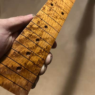 Super Rare Roasted Birdseye Strat Guitar Neck Fits Fender & Warmoth image 8