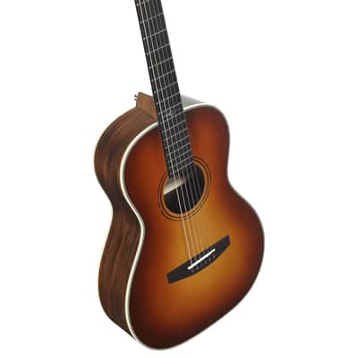 Alvarez LP70e Herringbone Sunset Parlor Guitar (Herringbone) with FlexiCase/Pickup - Sunset image 5